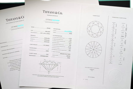 Tiffany & Co 1.63tcw F/VVS2 Round Brilliant Diamond Engagement Ring with Princess Cut Side Stones - Bloomsbury Manor Ltd