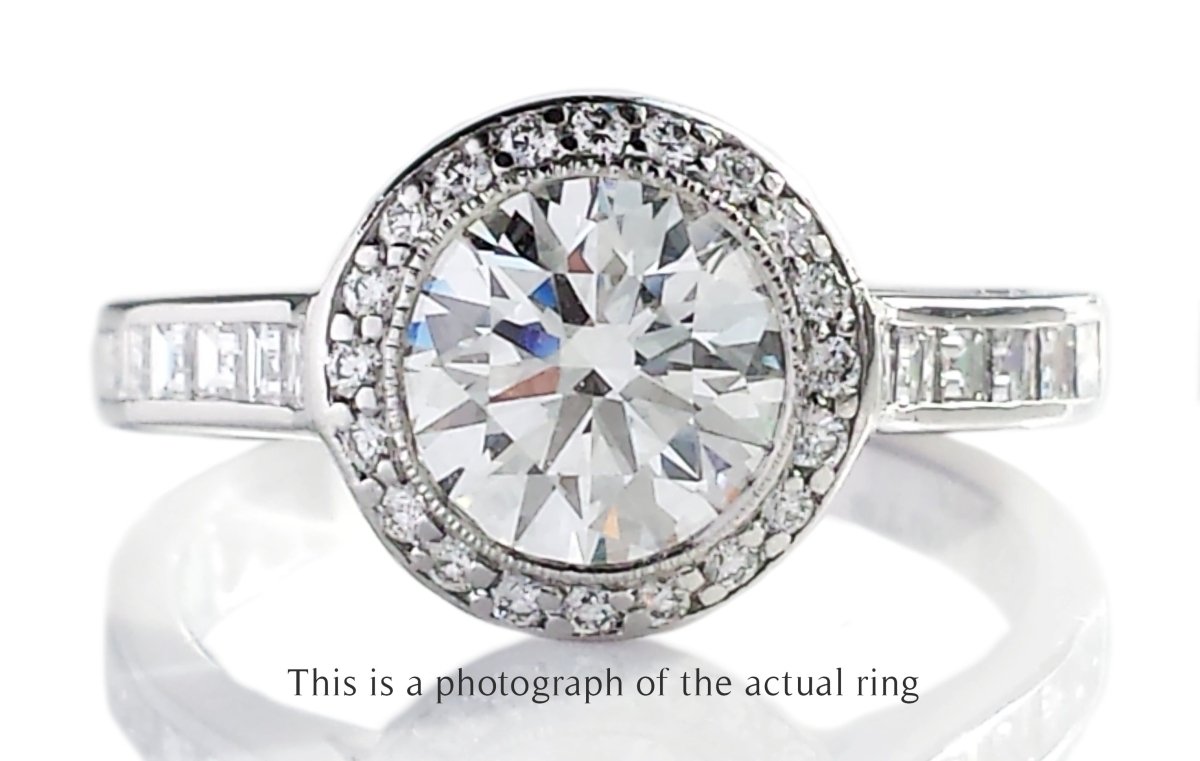 Tiffany & Co 1.66tcw H/IF Embrace Round Brilliant Diamond Engagement Ring - Bloomsbury Manor Ltd