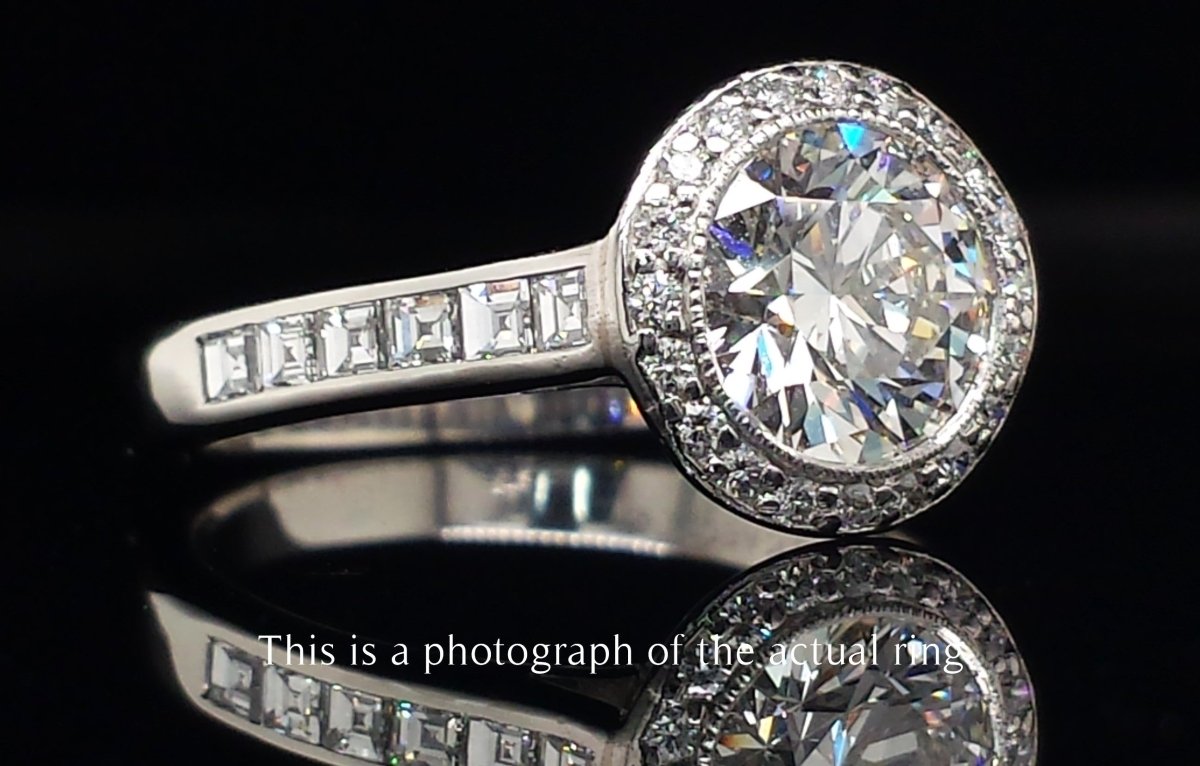 Tiffany & Co 1.66tcw H/IF Embrace Round Brilliant Diamond Engagement Ring - Bloomsbury Manor Ltd