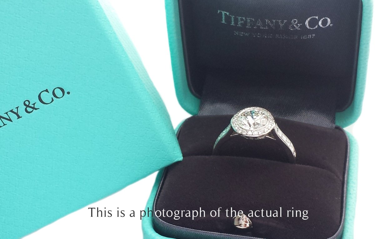 Tiffany & Co 1.66tcw H/IF Embrace Round Brilliant Diamond Engagement Ring - Bloomsbury Manor Ltd