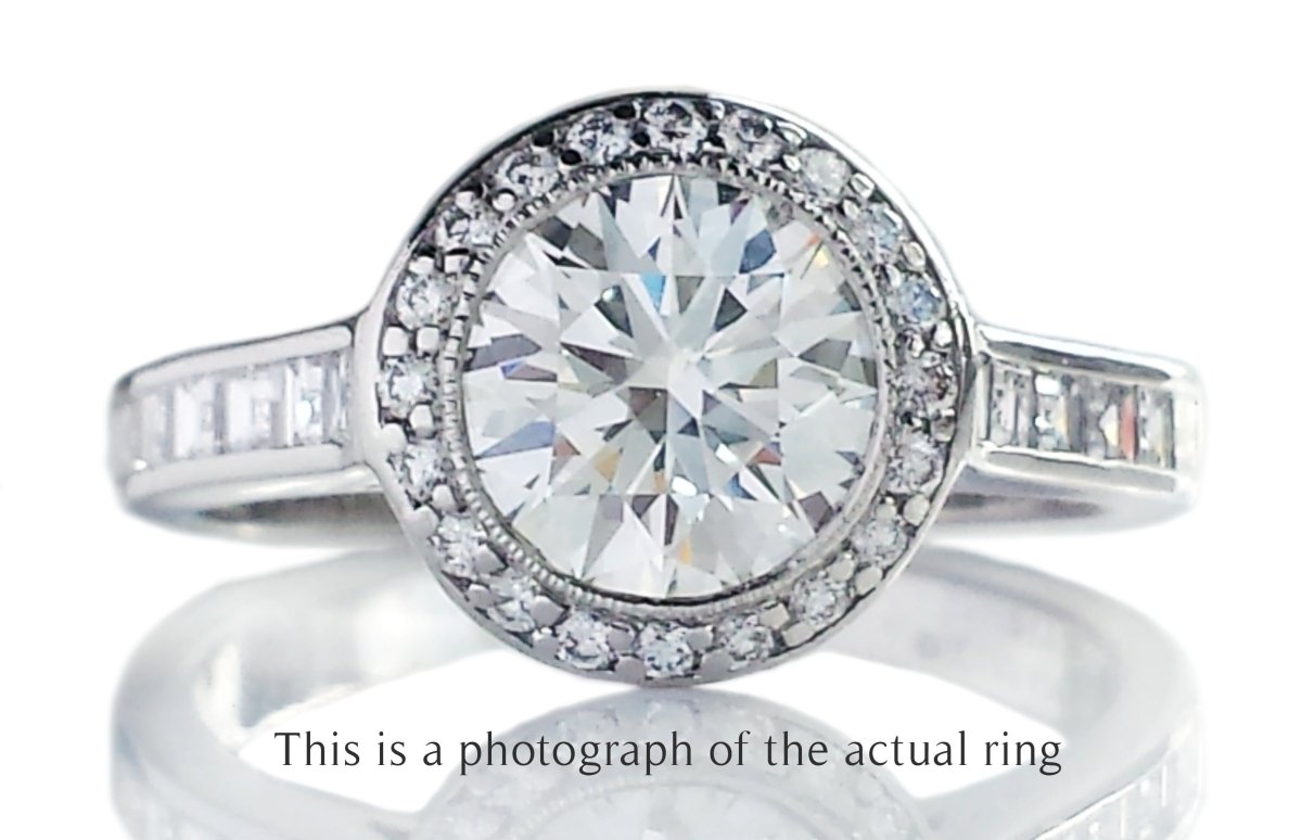 Tiffany & Co 1.66tcw H/IF Embrace Round Brilliant Diamond Engagement Ring - Bloomsbury Manor Ltd