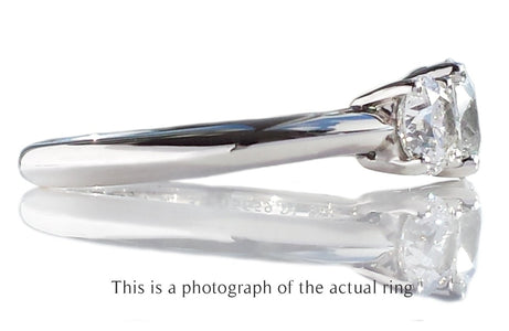 Tiffany & Co 1.76ct F/VS1/VS2 3 Stone Round Brilliant Engagement Ring - Bloomsbury Manor Ltd