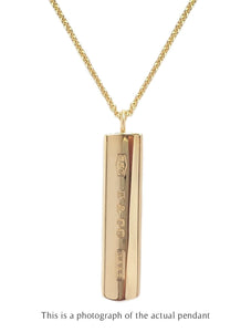 Tiffany & Co 1837 18k Yellow Gold Bar Pendant - Bloomsbury Manor Ltd