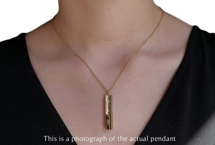 Tiffany & Co. 1837 Bar Pendant in 18k Yellow Gold - Bloomsbury Manor Ltd