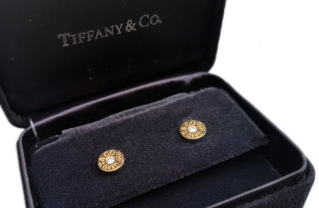 Tiffany & Co. 1837 Diamond Stud Circle Earrings - Bloomsbury Manor Ltd