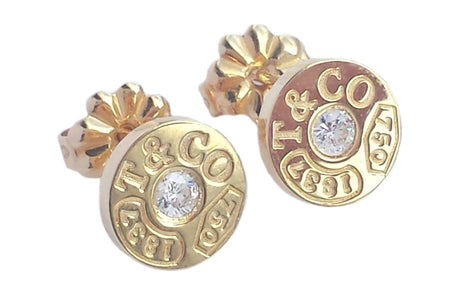 Tiffany & Co. 1837 Diamond Stud Circle Earrings - Bloomsbury Manor Ltd