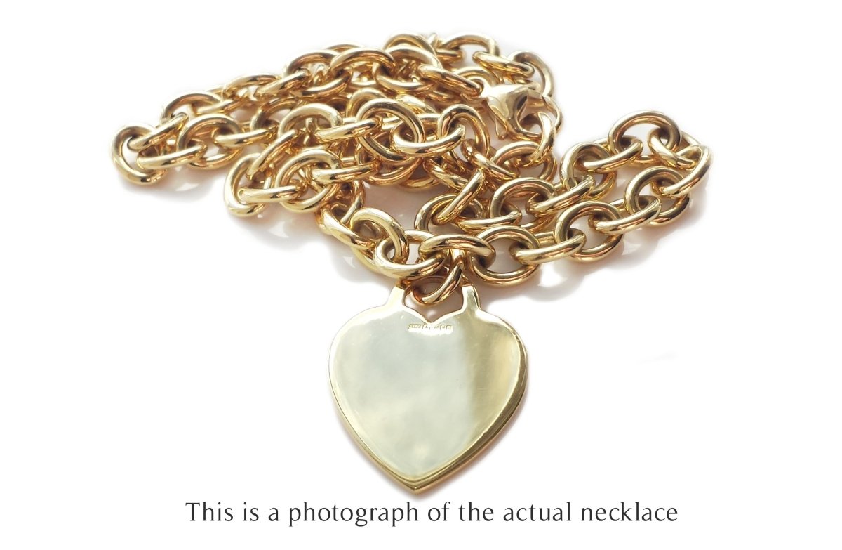 Tiffany & Co 18k Gold Heart Tag Necklace - Bloomsbury Manor Ltd