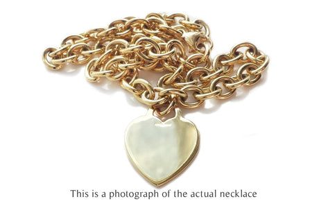 Tiffany & Co 18k Gold Heart Tag Necklace - Bloomsbury Manor Ltd