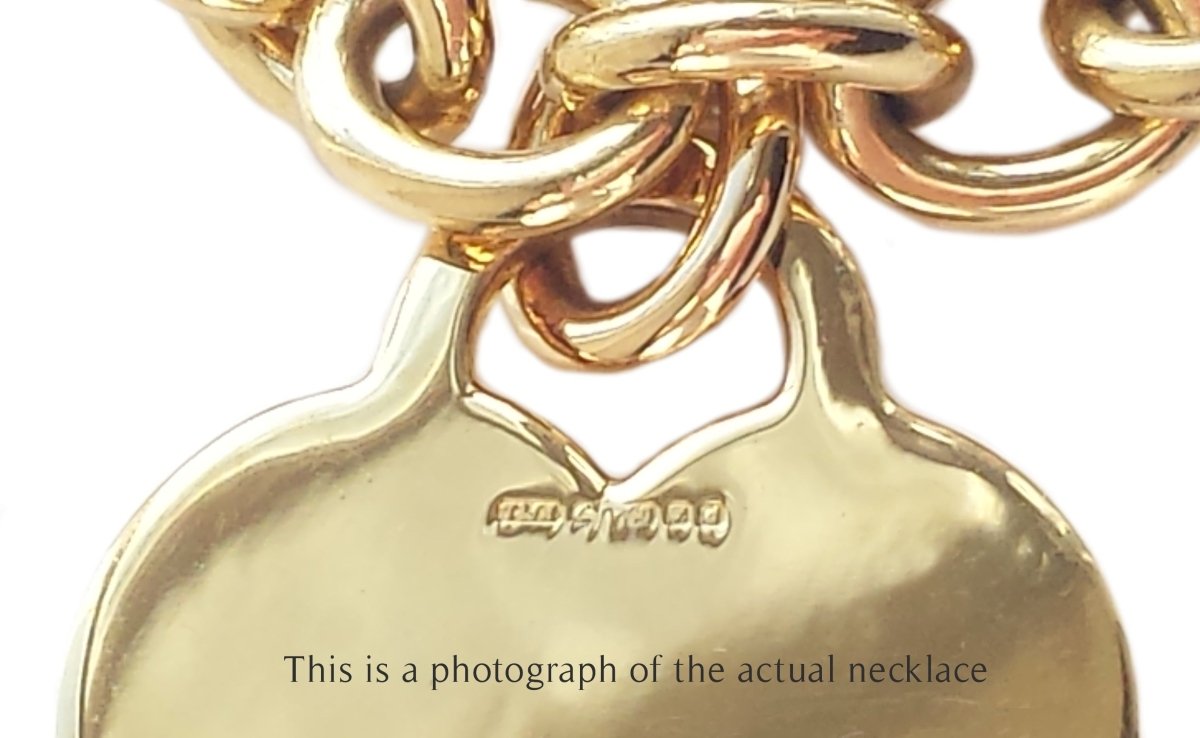 Tiffany & Co 18k Gold Heart Tag Necklace - Bloomsbury Manor Ltd