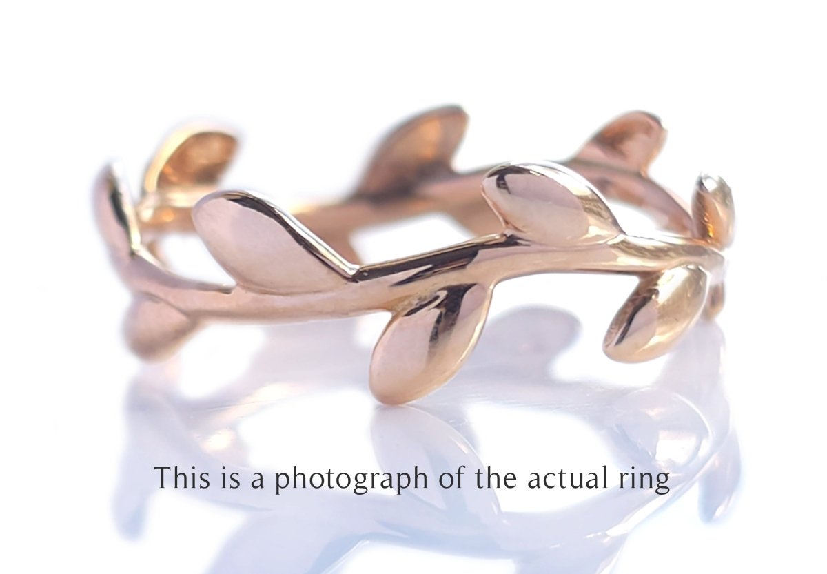 Tiffany & Co 18k Rose Gold Olive Leaf Ring - Bloomsbury Manor Ltd