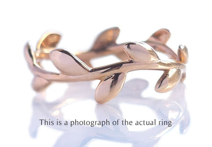 Tiffany & Co 18k Rose Gold Olive Leaf Ring - Bloomsbury Manor Ltd