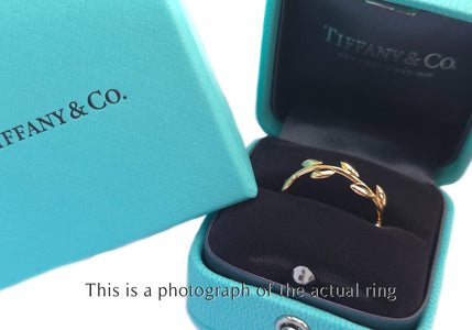 Tiffany & Co 18k Rose Gold Olive Leaf Ring - Bloomsbury Manor Ltd