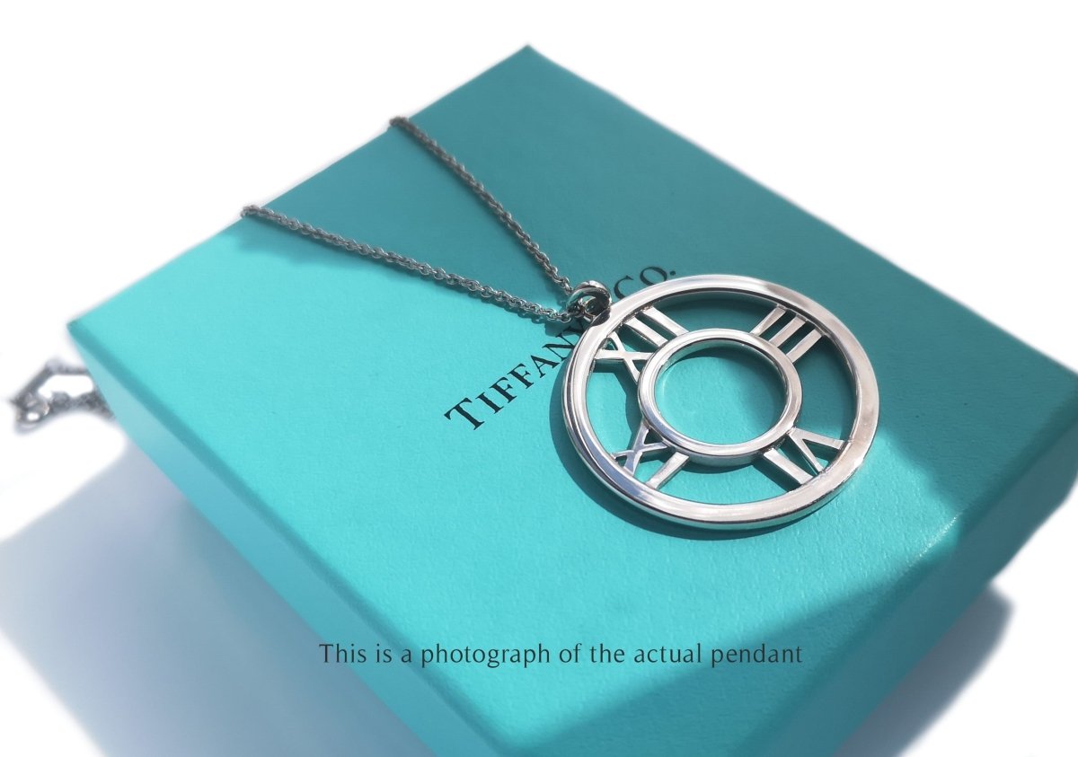 Tiffany & Co 18k White Gold Atlas Pendant - Bloomsbury Manor Ltd