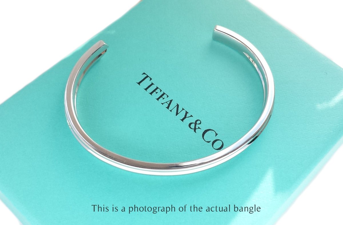 Tiffany & Co 18k White Gold Diamond Detail Cuff Bracelet - Bloomsbury Manor Ltd