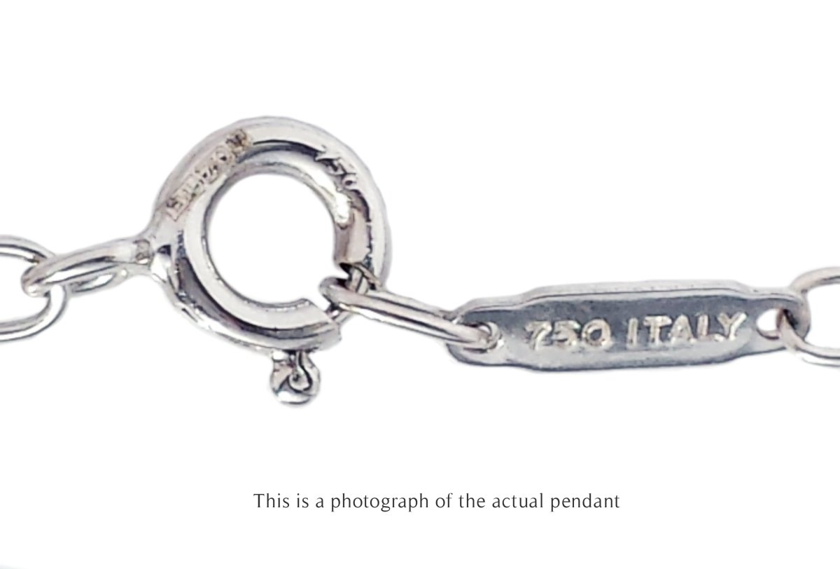 Tiffany & Co 18k White Gold Large Atlas Pendant - Bloomsbury Manor Ltd