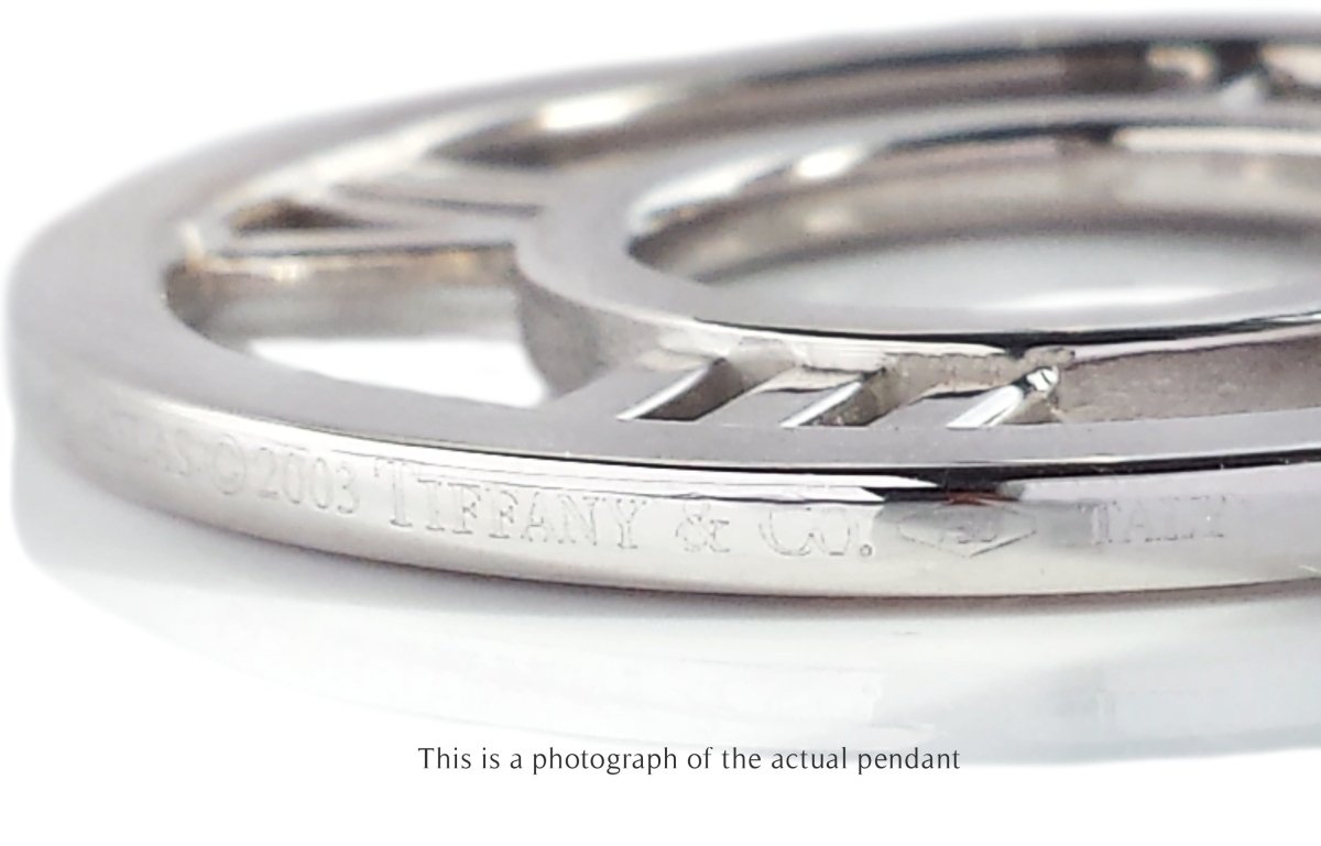 Tiffany & Co 18k White Gold Large Atlas Pendant - Bloomsbury Manor Ltd