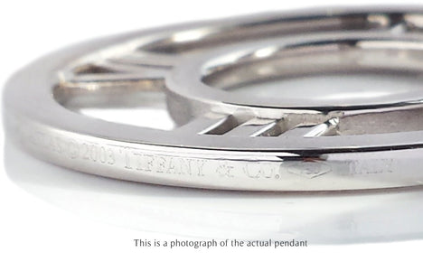 Tiffany & Co 18k White Gold Large Atlas Pendant - Bloomsbury Manor Ltd