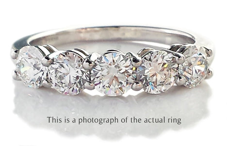 Tiffany & Co. 2.00tcw G/VVS2 Triple - X Forever Shared Setting Diamond Ring - Bloomsbury Manor Ltd