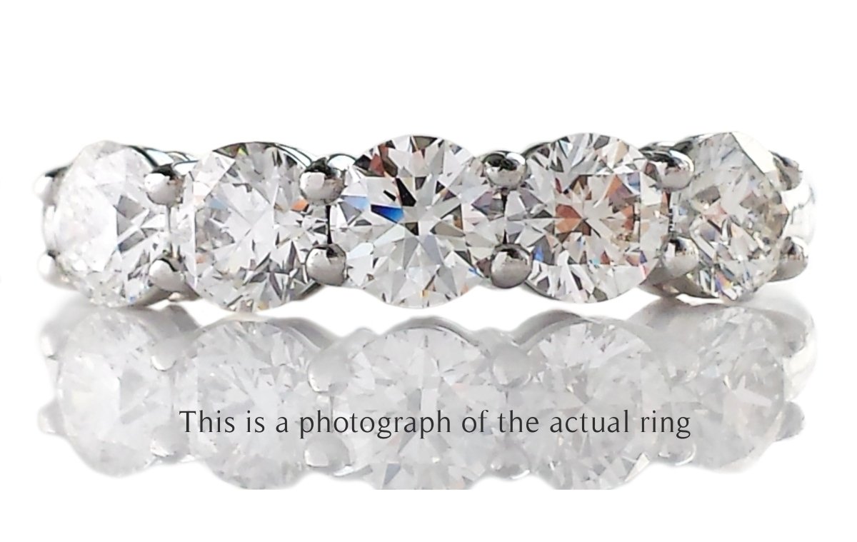 Tiffany & Co. 2.00tcw G/VVS2 Triple - X Forever Shared Setting Diamond Ring - Bloomsbury Manor Ltd