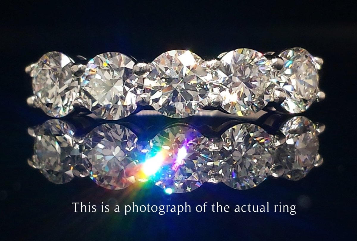 Tiffany & Co. 2.00tcw G/VVS2 Triple - X Forever Shared Setting Diamond Ring - Bloomsbury Manor Ltd