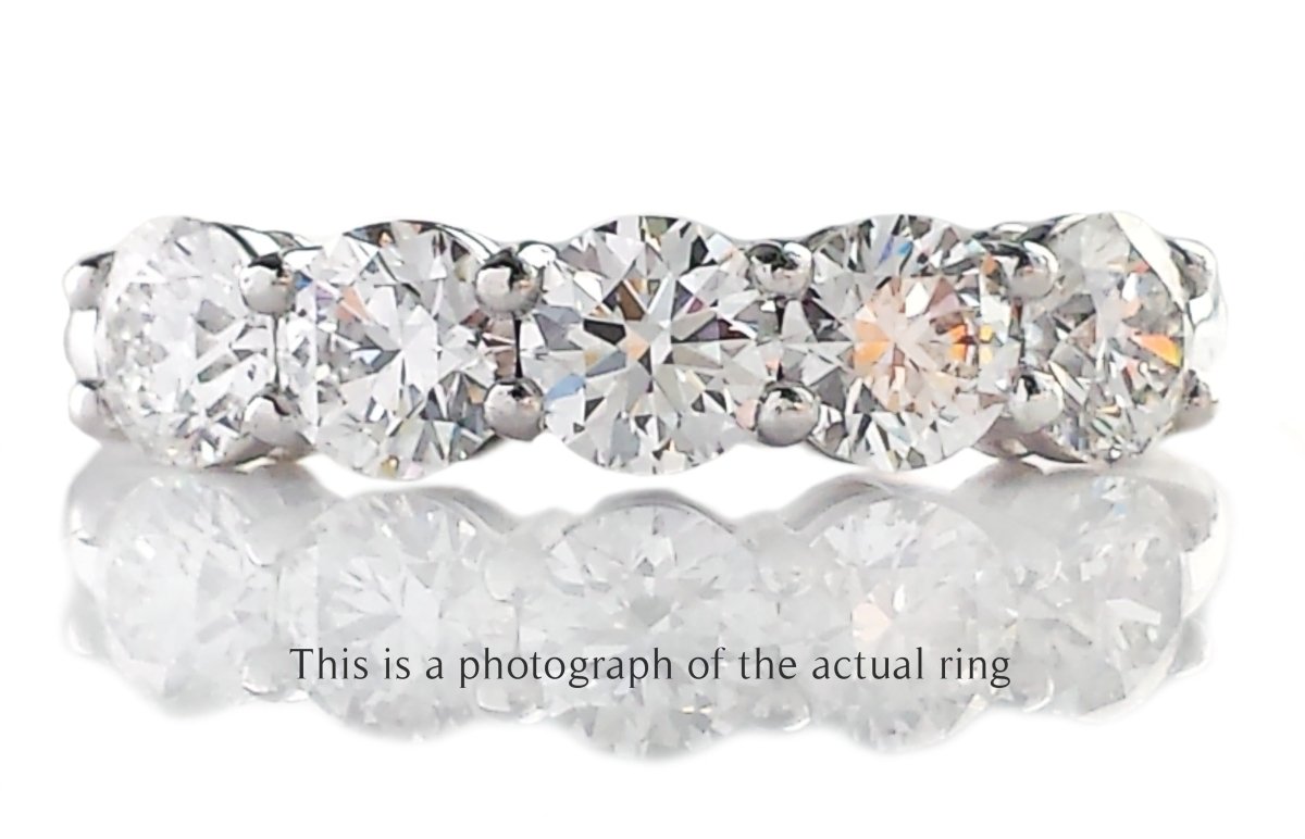 Tiffany & Co. 2.00tcw G/VVS2 Triple - X Forever Shared Setting Diamond Ring - Bloomsbury Manor Ltd