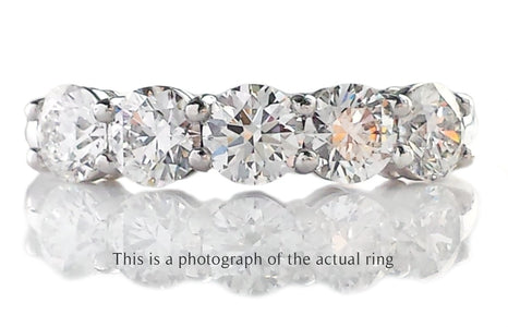 Tiffany & Co. 2.00tcw G/VVS2 Triple - X Forever Shared Setting Diamond Ring - Bloomsbury Manor Ltd