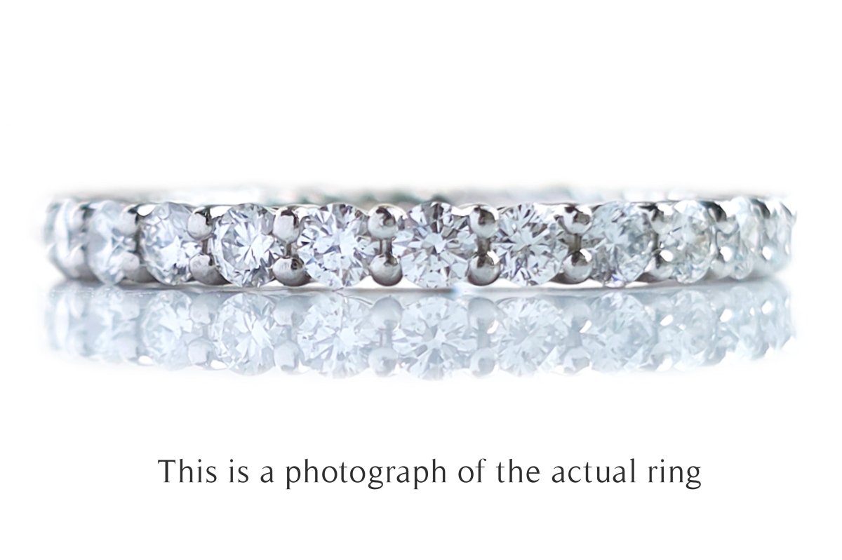 Tiffany & Co 2.2mm Full Circle Forever Diamond Wedding Band Ring - Bloomsbury Manor Ltd