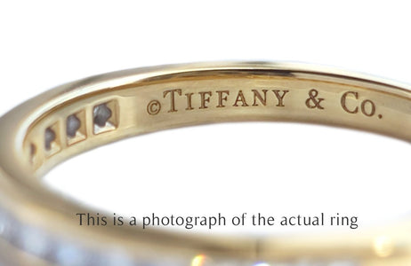 Tiffany & Co 2.5mm 18k Yellow Gold Channel Set Wedding Band Ring - Bloomsbury Manor Ltd