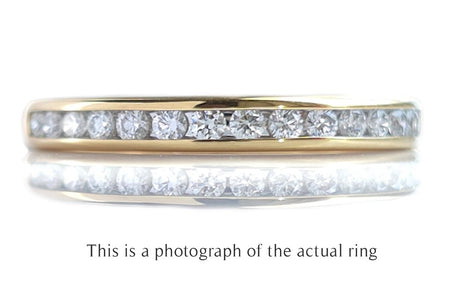 Tiffany & Co 2.5mm 18k Yellow Gold Channel Set Wedding Band Ring - Bloomsbury Manor Ltd