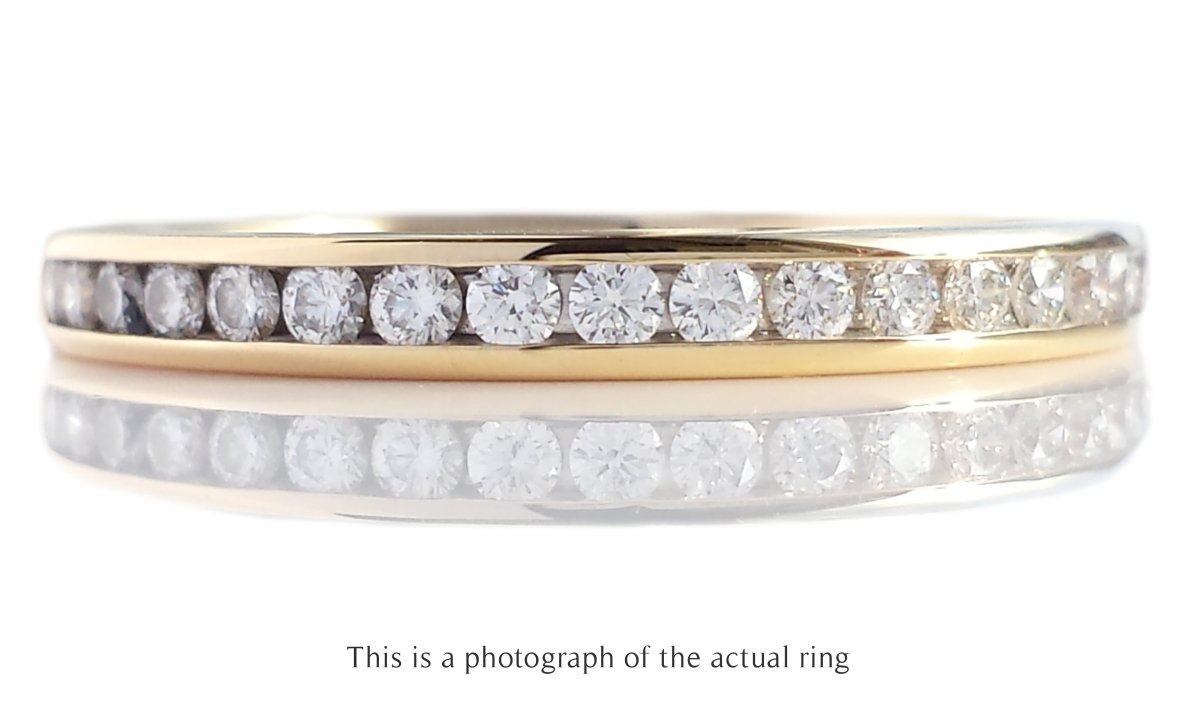 Tiffany Channel Set Diamond 18k Yellow Gold Wedding