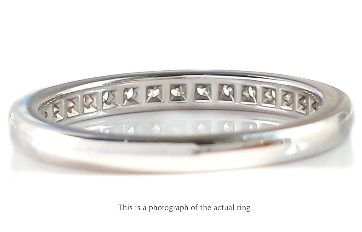 Tiffany & Co 2.5mm Channel Set Diamond Wedding Band Ring - Bloomsbury Manor Ltd