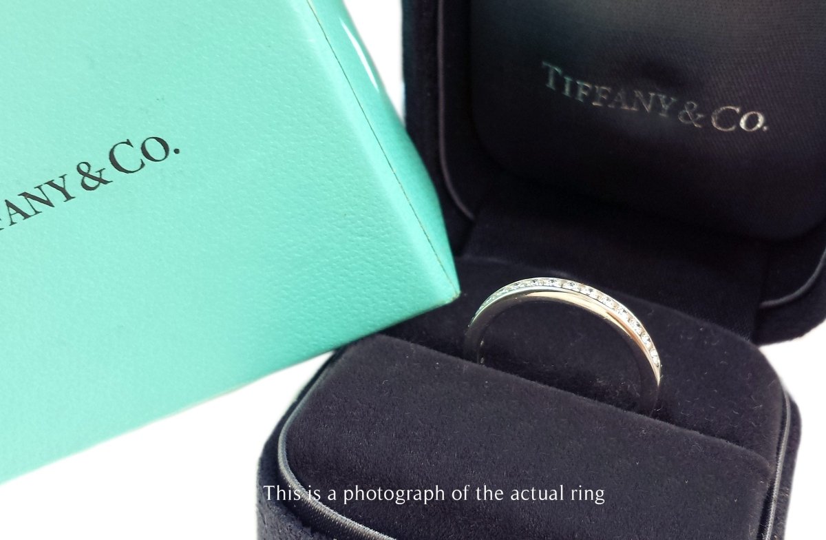 Tiffany & Co 2.5mm Channel Set Diamond Wedding Band Ring - Bloomsbury Manor Ltd