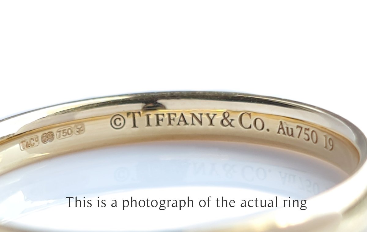 Tiffany & Co 2.5mm Forever 18k Gold Wedding Band Ring - Bloomsbury Manor Ltd