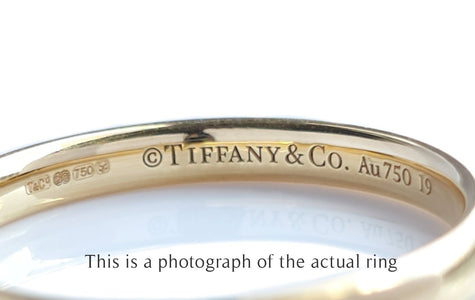 Tiffany & Co 2.5mm Forever 18k Gold Wedding Band Ring - Bloomsbury Manor Ltd
