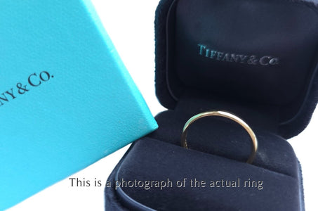 Tiffany & Co 2.5mm Forever 18k Gold Wedding Band Ring - Bloomsbury Manor Ltd