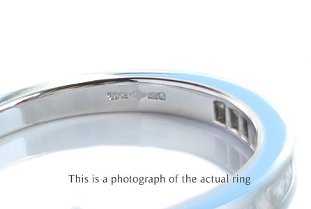 Tiffany & Co 2.6mm Princess Cut Diamond Channel Set Wedding Band Ring - Bloomsbury Manor Ltd