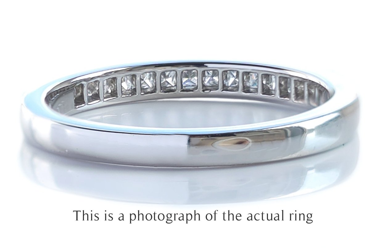 Tiffany & Co 2.6mm Princess Cut Diamond Channel Set Wedding Band Ring - Bloomsbury Manor Ltd