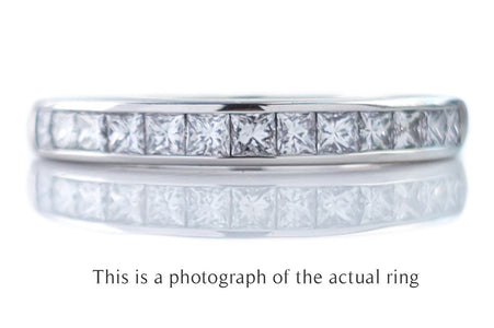 Tiffany & Co 2.6mm Princess Cut Diamond Wedding Band Ring - Bloomsbury Manor Ltd