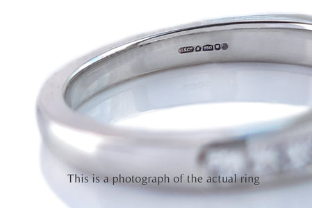 Tiffany & Co 2.6mm Princess Cut Diamond Wedding Band Ring - Bloomsbury Manor Ltd