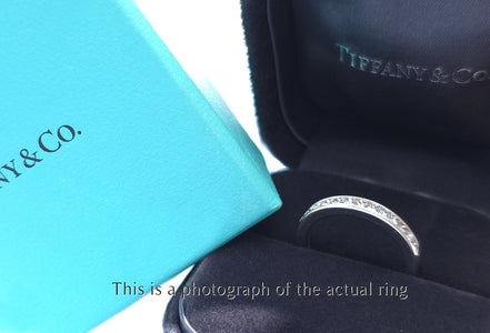 Tiffany & Co 2.6mm Princess Cut Diamond Wedding Band Ring - Bloomsbury Manor Ltd