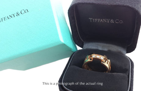 Tiffany & Co 3 Diamond 18k Rose Gold Atlas Ring - Bloomsbury Manor Ltd
