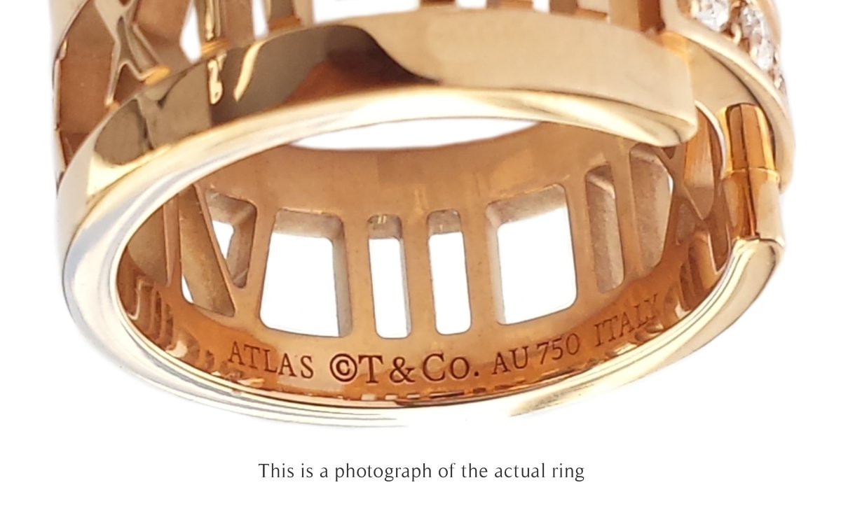 Tiffany & Co 3 Diamond 18k Rose Gold Atlas Ring - Bloomsbury Manor Ltd