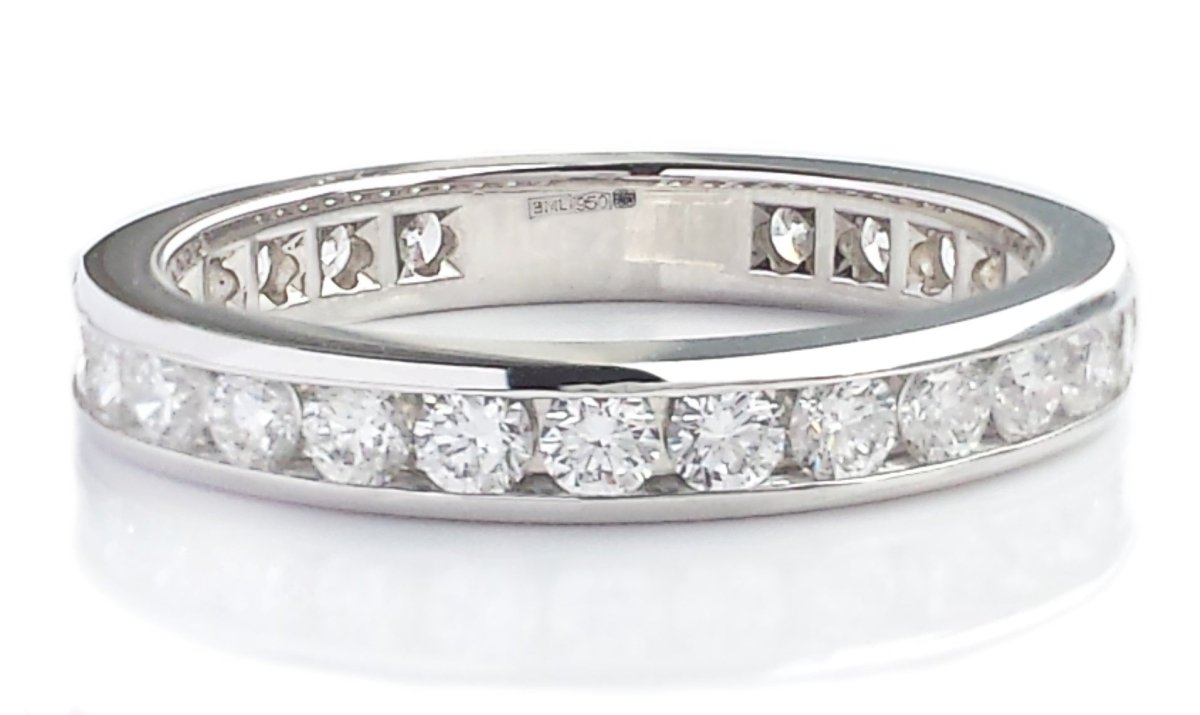 Tiffany & Co. 3mm 1.21ct Channel Set Diamond Wedding Band - Bloomsbury Manor Ltd