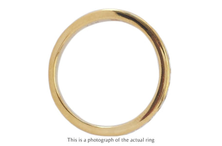 Tiffany & Co 3mm Channel Set Diamond Wedding Band 18k Yellow Gold Ring - Bloomsbury Manor Ltd