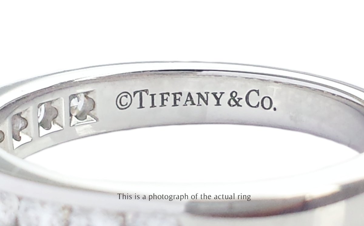 Tiffany & Co 3mm Channel Set Platinum Wedding Band - Bloomsbury Manor Ltd