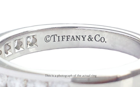 Tiffany & Co 3mm Channel Set Platinum Wedding Band - Bloomsbury Manor Ltd