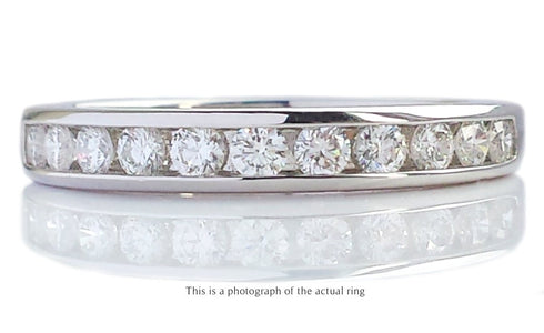 Tiffany & Co 3mm Channel Set Platinum Wedding Band - Bloomsbury Manor Ltd