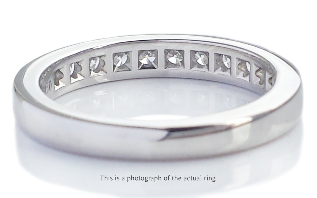 Tiffany & Co 3mm Channel Set Platinum Wedding Band - Bloomsbury Manor Ltd