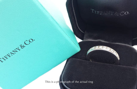 Tiffany & Co 3mm Channel Set Platinum Wedding Band - Bloomsbury Manor Ltd