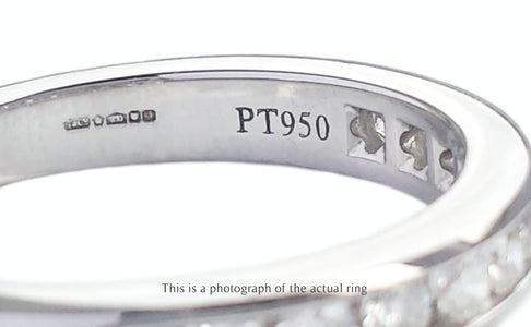 Tiffany & Co 3mm Channel Set Platinum Wedding Band - Bloomsbury Manor Ltd